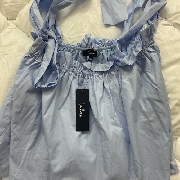 Lulu's Light Blue Sleeveless Blouse - Picture 3 of 6
